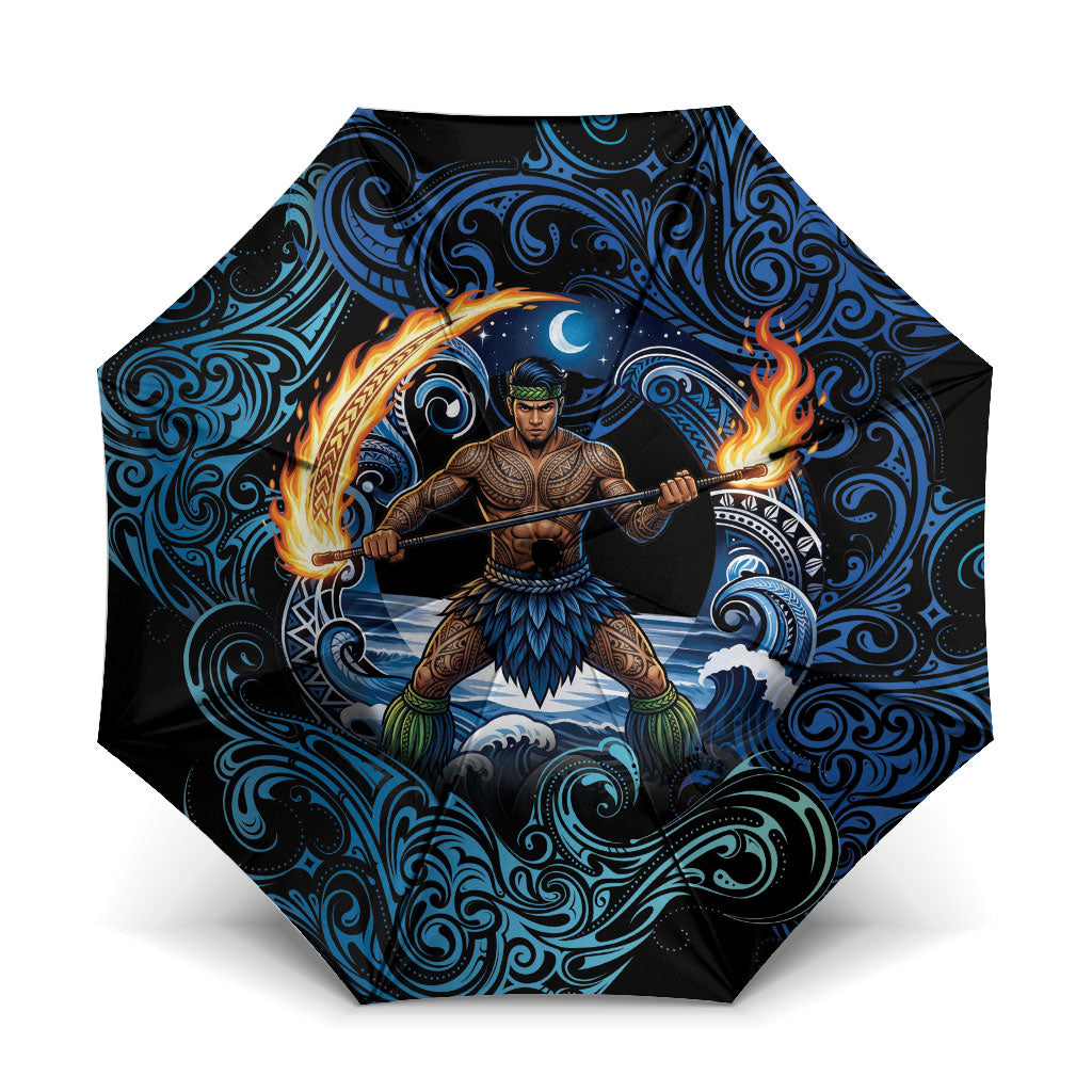 Samoa Siva Afi Umbrella Fireknife Fire Dance Pacific Tribal Motif