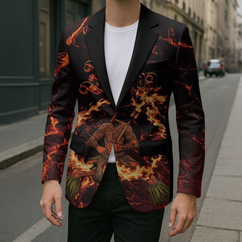 Samoa Siva Afi Dance Fireknife Blazer Polynesian Heritage Fire Dance