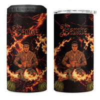 Samoa Siva Afi Dance Fireknife 4 in 1 Can Cooler Tumbler Polynesian Heritage Fire Dance