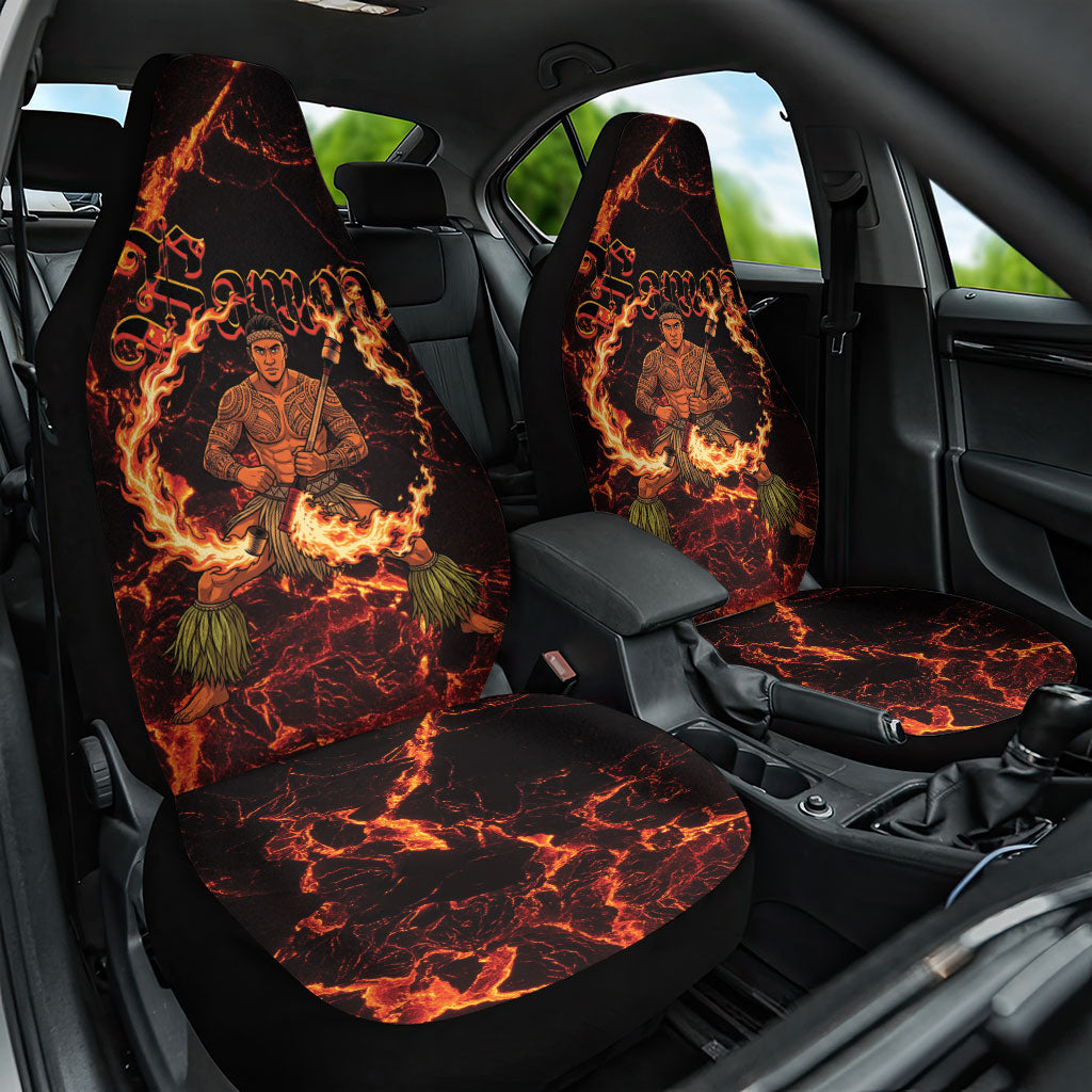 Samoa Siva Afi Dance Fireknife Car Seat Cover Polynesian Heritage Fire Dance