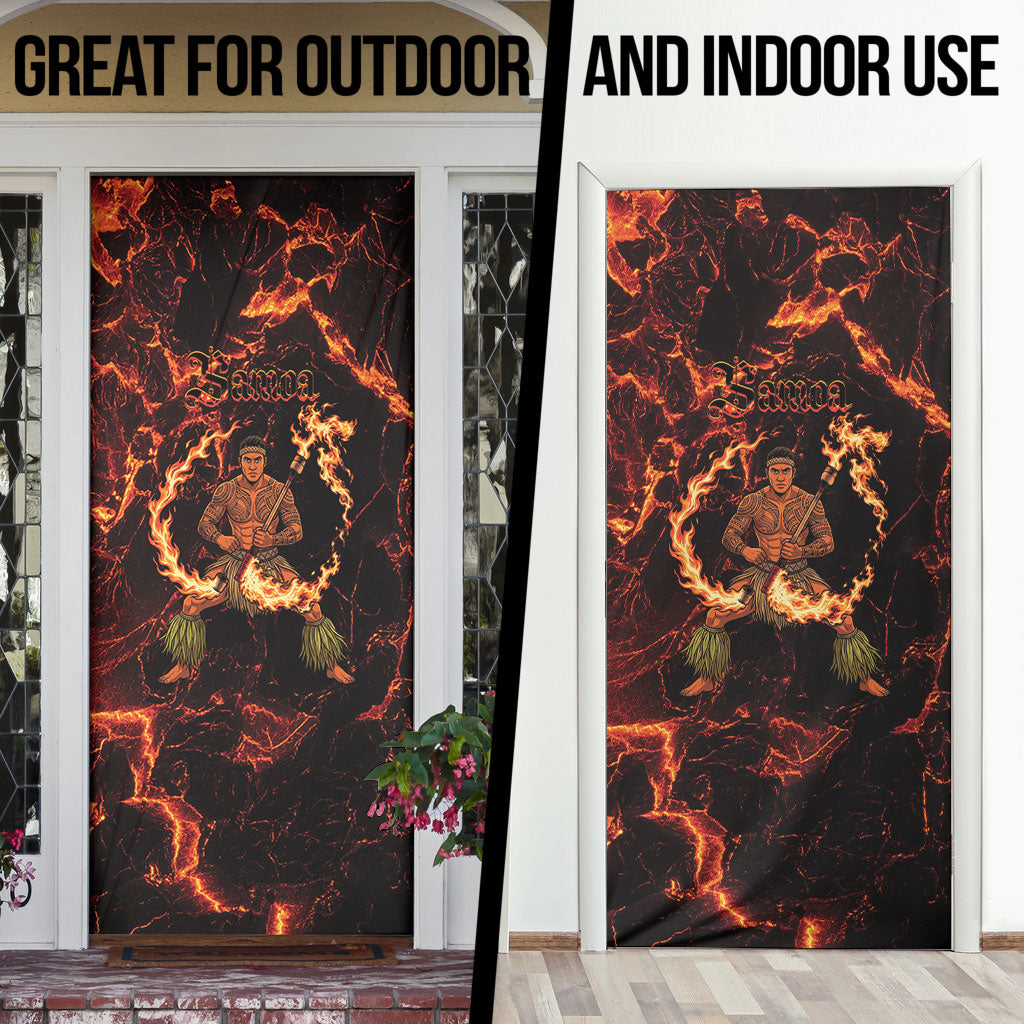 Samoa Siva Afi Dance Fireknife Door Cover Polynesian Heritage Fire Dance