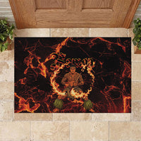 Samoa Siva Afi Dance Fireknife Rubber Doormat Polynesian Heritage Fire Dance