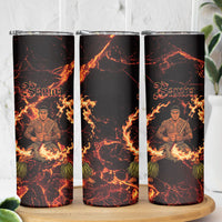 Samoa Siva Afi Dance Fireknife Skinny Tumbler Polynesian Heritage Fire Dance
