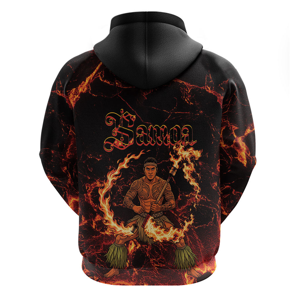 Samoa Siva Afi Dance Fireknife Zip Hoodie Polynesian Heritage Fire Dance