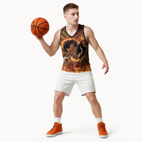 Samoa Siva Afi Dance Fireknife Basketball Jersey Samoan Tribal Motif Dancing in the Fire