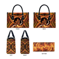 Samoa Siva Afi Dance Fireknife Leather Bag Samoan Tribal Motif Dancing in the Fire