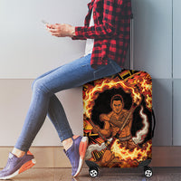 Samoa Siva Afi Dance Fireknife Luggage Cover Samoan Tribal Motif Dancing in the Fire