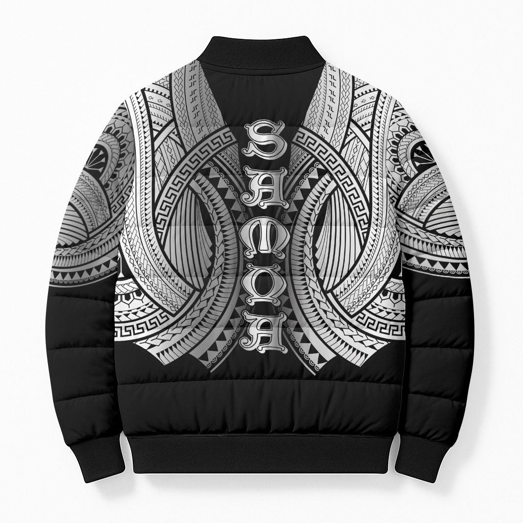 Samoan Ula Nifo Afi Tribal Bomber Puffer Jacket Polynesian Pattern