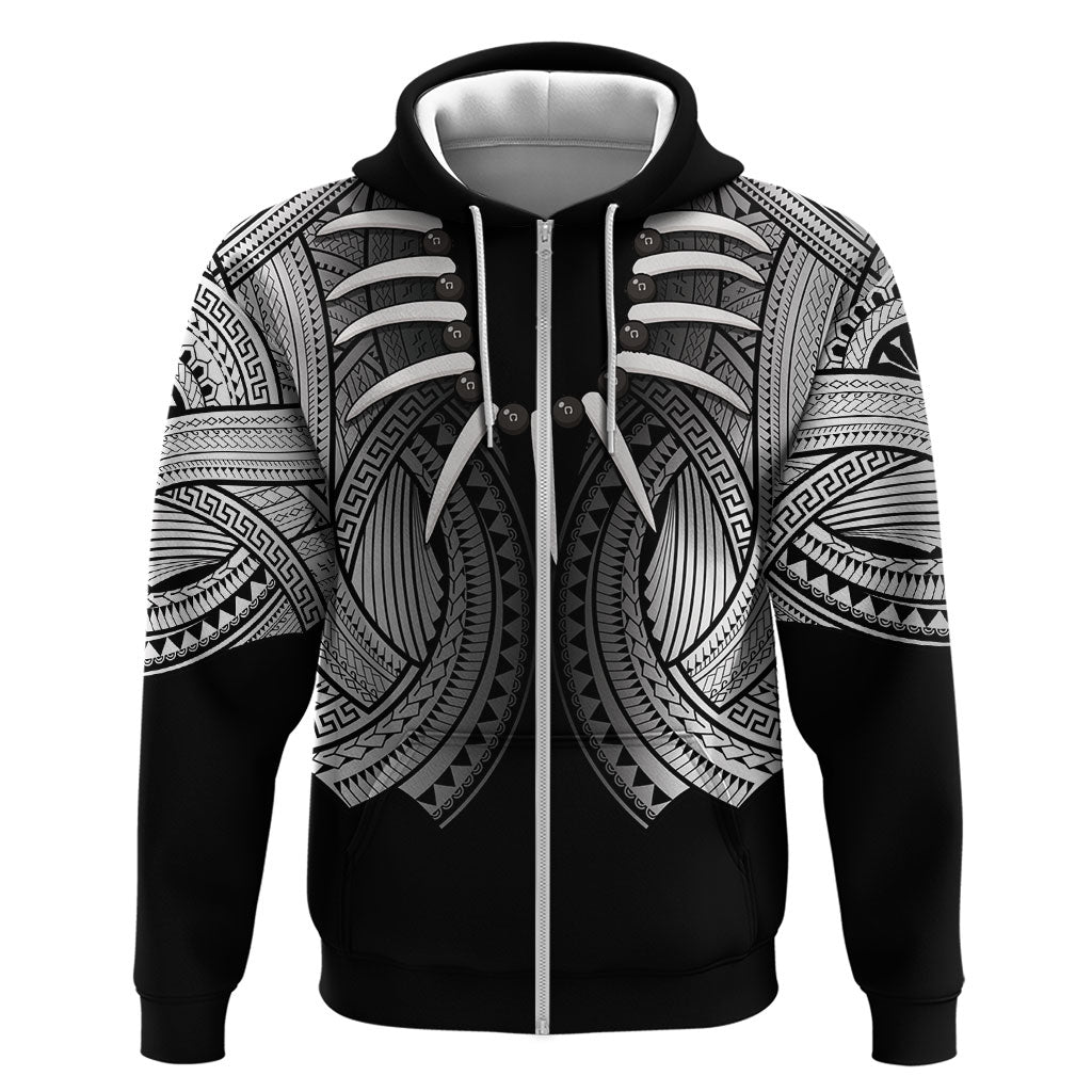 Samoan Ula Nifo Afi Tribal Hoodie Polynesian Pattern