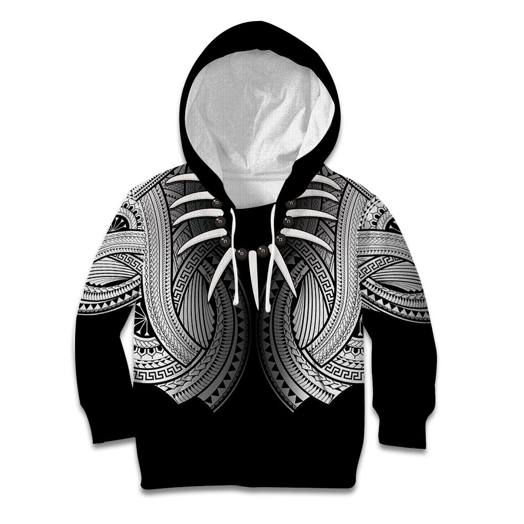 Samoan Ula Nifo Afi Tribal Kid Hoodie Polynesian Pattern