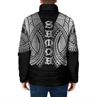 Samoan Ula Nifo Afi Tribal Padded Jacket Polynesian Pattern