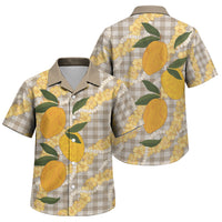 Maku'e Hawaiian Mango Palaka Family Matching Mermaid Dress and Hawaiian Shirt Aloha Hibiscus Pikake Lei