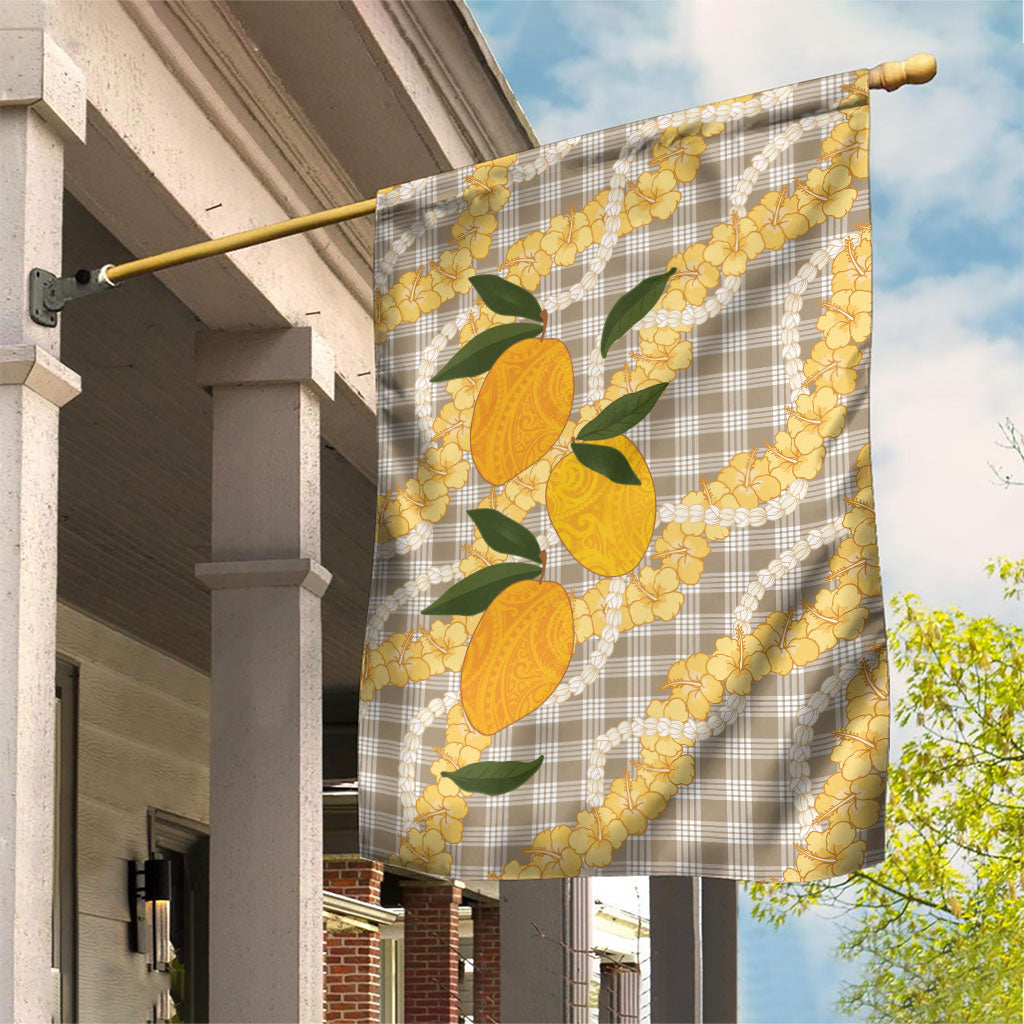 Maku'e Hawaiian Mango Palaka Garden Flag Aloha Hibiscus Pikake Lei