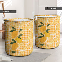 Alani Hawaiian Mango Palaka Laundry Basket Aloha Hibiscus Pikake Lei