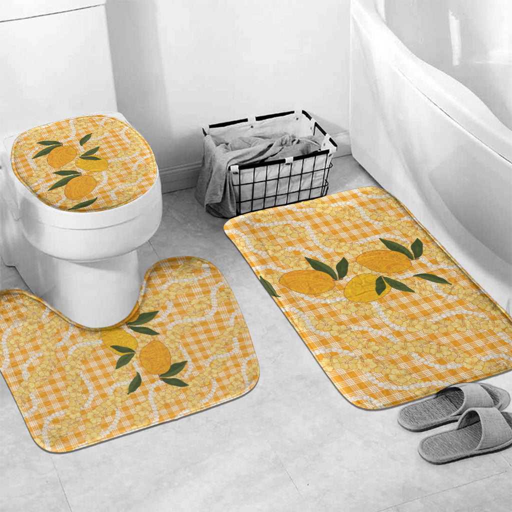 Alani Hawaiian Mango Palaka Bathroom Set Aloha Hibiscus Pikake Lei