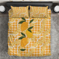 Alani Hawaiian Mango Palaka Bedding Set Aloha Hibiscus Pikake Lei