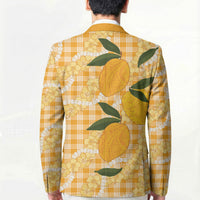 Alani Hawaiian Mango Palaka Blazer Aloha Hibiscus Pikake Lei