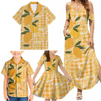 Alani Hawaiian Mango Palaka Family Matching Summer Maxi Dress and Hawaiian Shirt Aloha Hibiscus Pikake Lei
