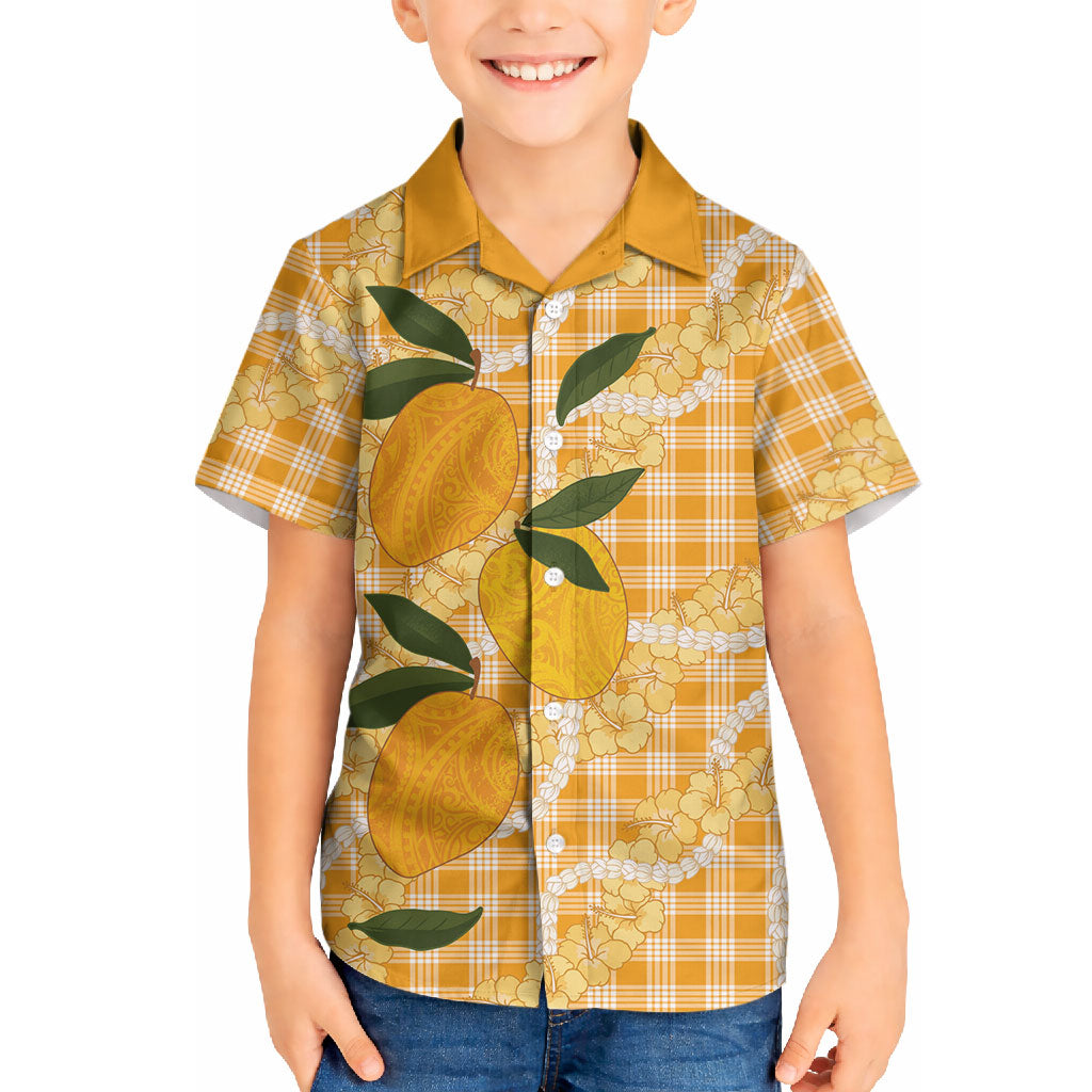 Alani Hawaiian Mango Palaka Hawaiian Shirt Aloha Hibiscus Pikake Lei