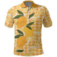 Alani Hawaiian Mango Palaka Polo Shirt Aloha Hibiscus Pikake Lei