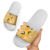 Alani Hawaiian Mango Palaka Slide Sandals Aloha Hibiscus Pikake Lei