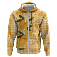 Alani Hawaiian Mango Palaka Zip Hoodie Aloha Hibiscus Pikake Lei
