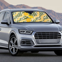 Uliuli Ahiahia Hawaiian Mango Palaka Auto Sun Shade Aloha Hibiscus Pikake Lei