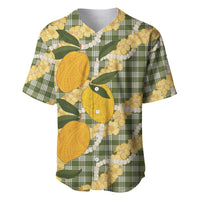 Uliuli Ahiahia Hawaiian Mango Palaka Baseball Jersey Aloha Hibiscus Pikake Lei