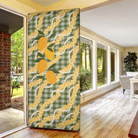 Uliuli Ahiahia Hawaiian Mango Palaka Door Cover Aloha Hibiscus Pikake Lei