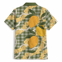 Uliuli Ahiahia Hawaiian Mango Palaka Hawaiian Shirt Aloha Hibiscus Pikake Lei