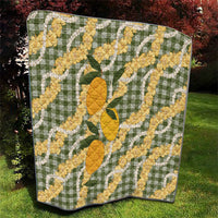 Uliuli Ahiahia Hawaiian Mango Palaka Quilt Aloha Hibiscus Pikake Lei
