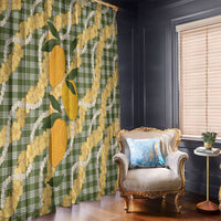 Uliuli Ahiahia Hawaiian Mango Palaka Window Curtain Aloha Hibiscus Pikake Lei