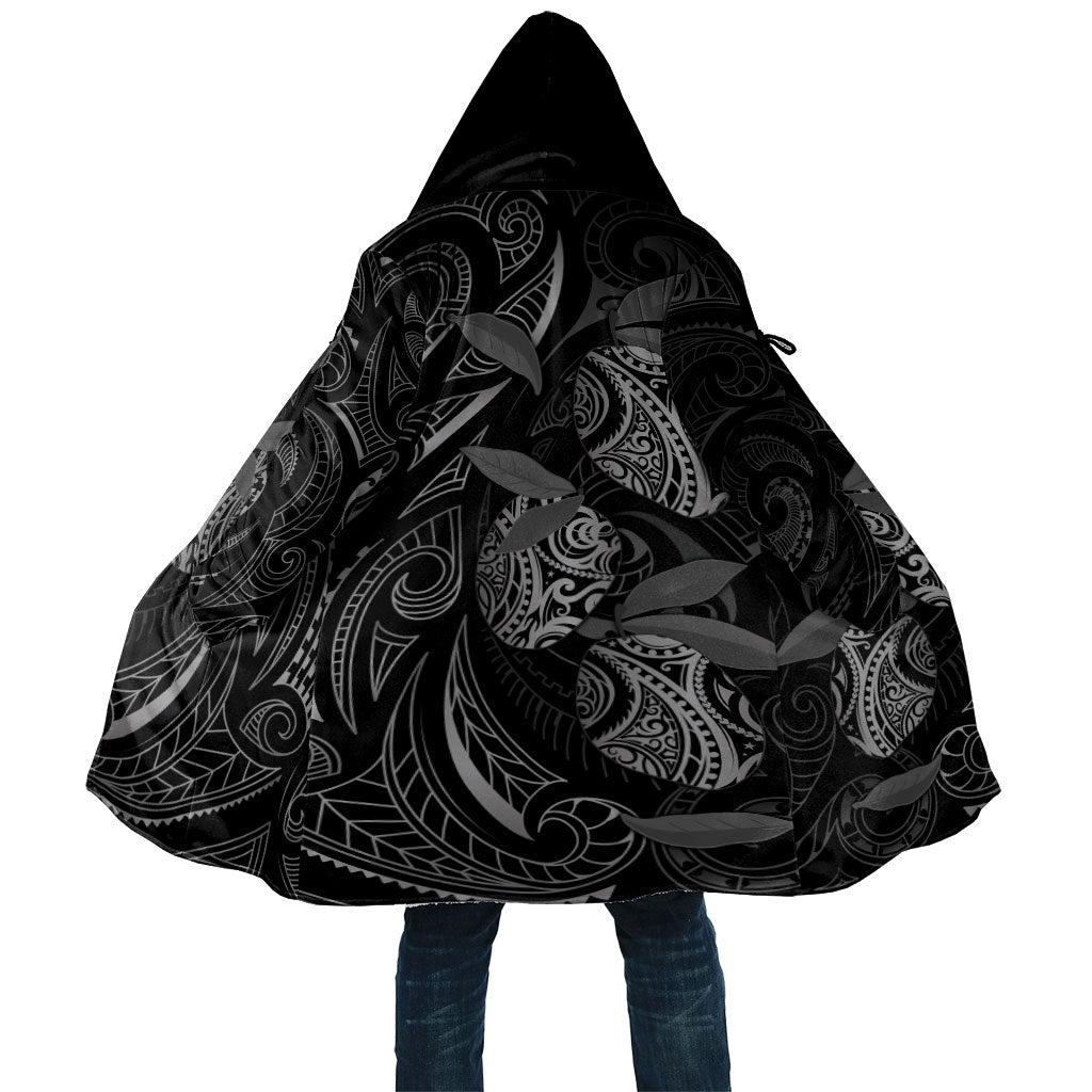 Hawaiian Mango Tribal Tattoo Cloak Black White Pacific Traditional Pattern