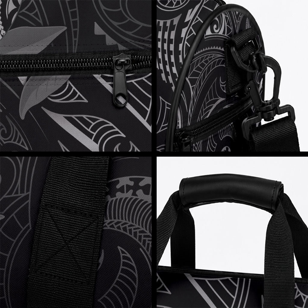 Hawaiian Mango Tribal Tattoo Duffle Bag Black White Pacific Traditional Pattern LT9 - Polynesian Pride