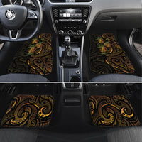 Hawaiian Mango Tribal Tattoo Car Mats Gold Pacific Traditional Pattern