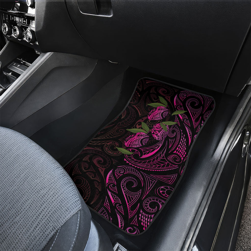 Hawaiian Mango Tribal Tattoo Car Mats Pink Pacific Traditional Pattern