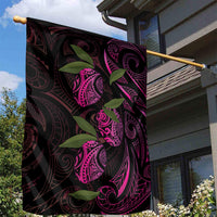 Hawaiian Mango Tribal Tattoo Garden Flag Pink Pacific Traditional Pattern