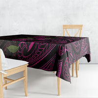 Hawaiian Mango Tribal Tattoo Tablecloth Pink Pacific Traditional Pattern