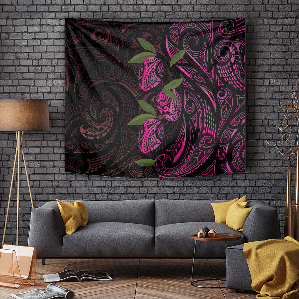 Hawaiian Mango Tribal Tattoo Tapestry Pink Pacific Traditional Pattern LT9 Pink - Polynesian Pride