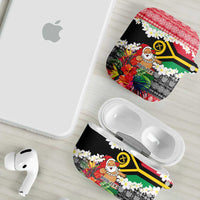 Personalised Vanuatu Joyeux Noel AirPods Case Proud To Be a Ni-Van Sand Drawing Art - Polynesian Pride