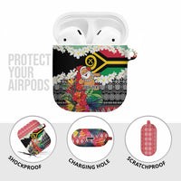 Personalised Vanuatu Joyeux Noel AirPods Case Proud To Be a Ni-Van Sand Drawing Art - Polynesian Pride