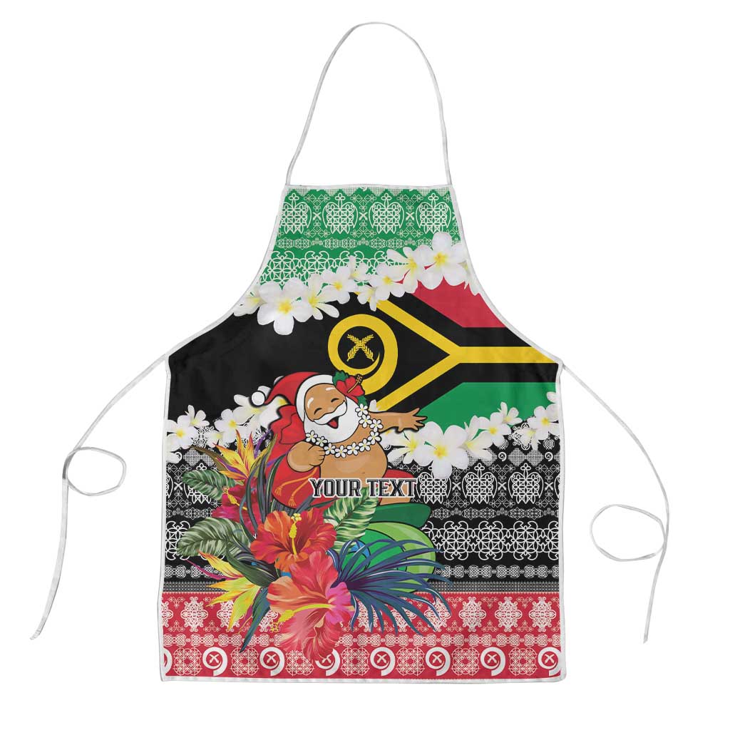 Personalised Vanuatu Joyeux Noel Apron Proud To Be a Ni-Van Sand Drawing Art - Polynesian Pride