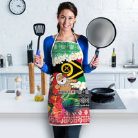 Personalised Vanuatu Joyeux Noel Apron Proud To Be a Ni-Van Sand Drawing Art - Polynesian Pride