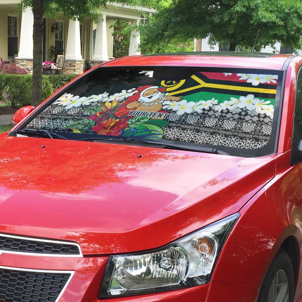 Personalised Vanuatu Joyeux Noel Auto Sun Shade Proud To Be a Ni-Van Sand Drawing Art LT9 - Polynesian Pride