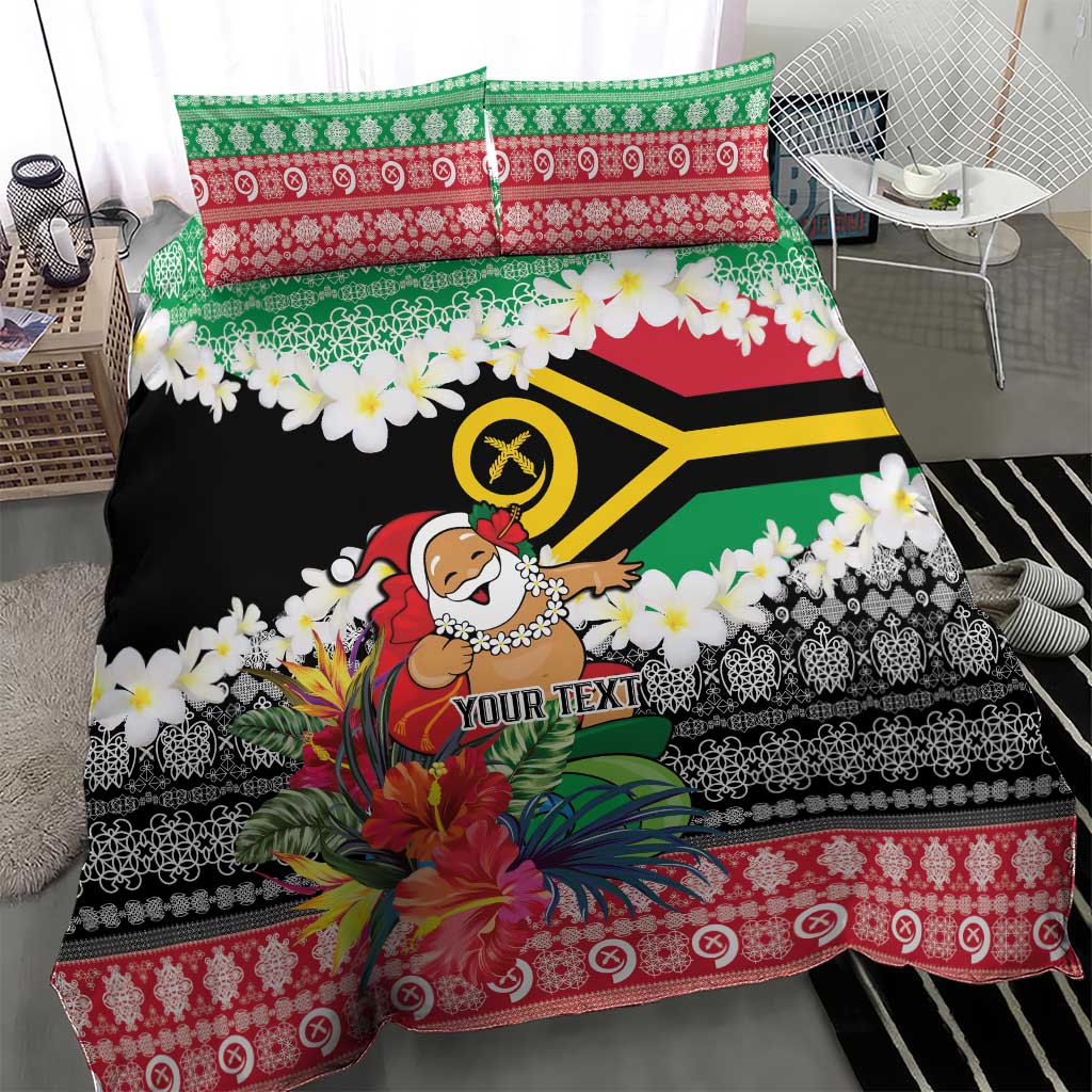 Personalised Vanuatu Joyeux Noel Bedding Set Proud To Be a Ni-Van Sand Drawing Art - Polynesian Pride