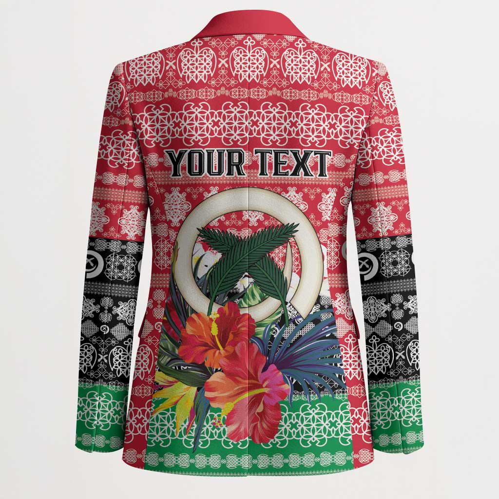 Personalised Vanuatu Joyeux Noel Blazer Proud To Be a Ni-Van Sand Drawing Art - Polynesian Pride