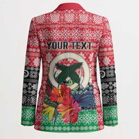 Personalised Vanuatu Joyeux Noel Blazer Proud To Be a Ni-Van Sand Drawing Art - Polynesian Pride