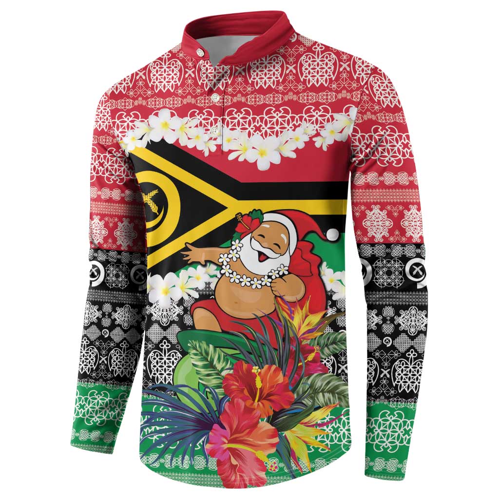 Personalised Vanuatu Joyeux Noel Button Sweatshirt Proud To Be a Ni-Van Sand Drawing Art - Polynesian Pride