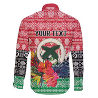 Personalised Vanuatu Joyeux Noel Family Matching Off Shoulder Maxi Dress and Hawaiian Shirt Proud To Be a Ni-Van Sand Drawing Art - Polynesian Pride