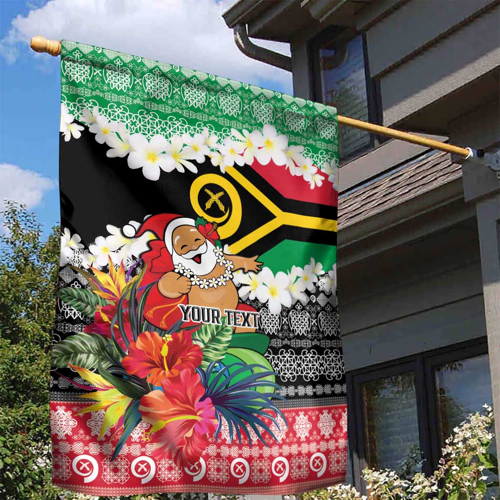 Personalised Vanuatu Joyeux Noel Garden Flag Proud To Be a Ni-Van Sand Drawing Art - Polynesian Pride